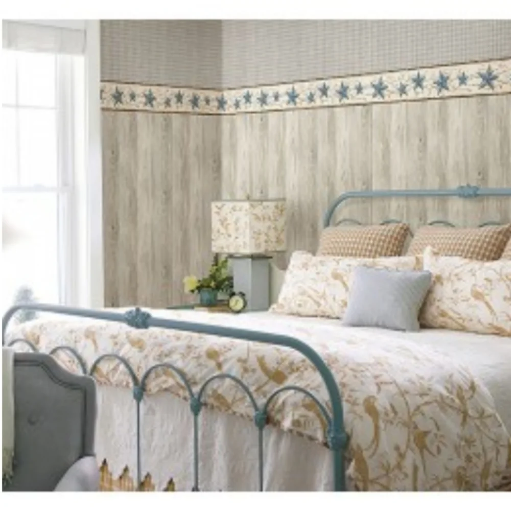 Wallpaper Thatcher Cream Wood Plank